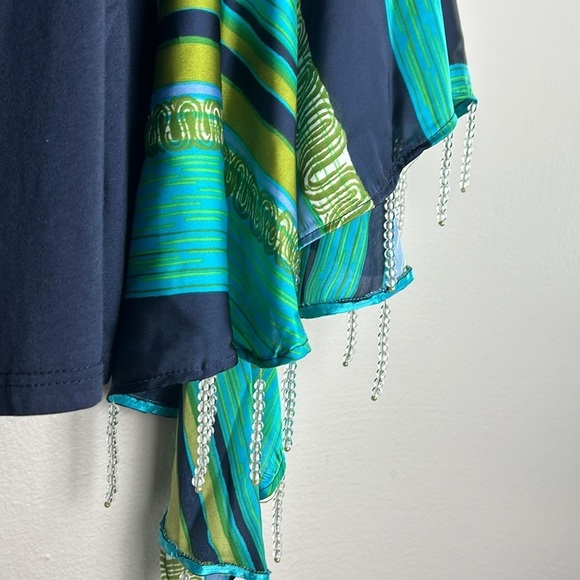 Tiny by ANTHROPOLOGIE Beaded Bell Sleeve Top Size Small Bohemian Hippie Festival - Picture 3 of 8